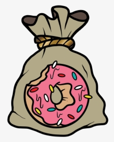 Secure The Bag Hustle N Dough Pin Clipart , Png Download - Cartoon Donut Png, Transparent Png, Transparent PNG