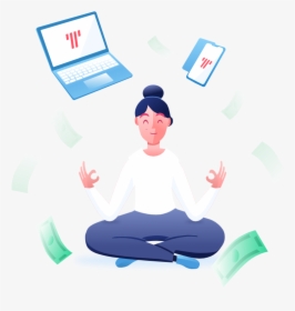 Tally Helps You Save Money On Interest - Sitting, HD Png Download, Transparent PNG