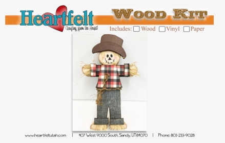 Wood Scarecrow With Paper - Cartoon, HD Png Download, Transparent PNG