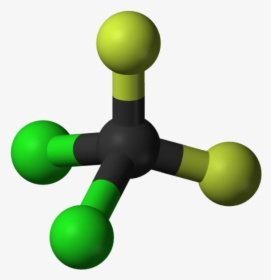 Ball And Stick Model Of The Tetraethyllead Molecule - Model Of Dichlorodifluoromethane, HD Png Download, Transparent PNG