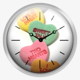 Valentine Candy Hearts - Wall Clock, HD Png Download, Transparent PNG