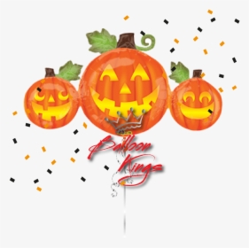 Three Happy Jacks - Calabazas Halloween En Globo, HD Png Download, Transparent PNG