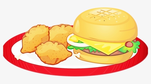 Clip Art Portable Network Graphics Junk Food Hamburger - Cartoon Plate Of Food, HD Png Download, Transparent PNG