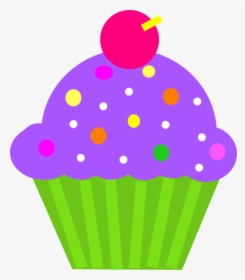 Purple And Lime Clip - Cupcake Background Clear, HD Png Download, Transparent PNG