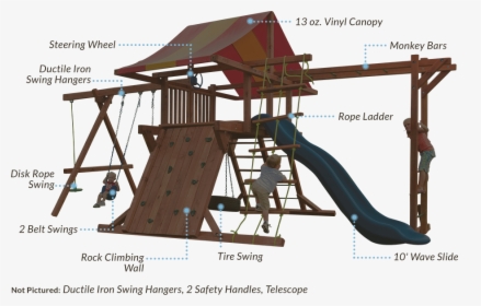 Playhouse Playground Swing And Monkey Bars Simple Swing - Play Structures Monkey Bars, HD Png Download, Transparent PNG