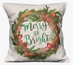Merry & Bright - Cushion, HD Png Download, Transparent PNG