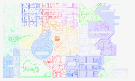 Transparent Night City Png - Cyberpunk Night City Map, Png Download, Transparent PNG