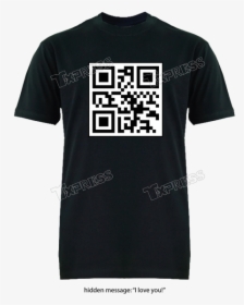 Shirt Qr Codes Hidden Special Message Black - Gucci T Shirt Mens Uk, HD Png Download, Transparent PNG