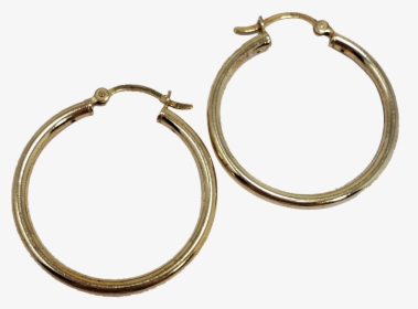 Vermeil 3cm Hoop Earrings Signed 925 Sterling Silver - Earrings, HD Png Download, Transparent PNG