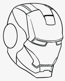 How To Draw Iron Man S Mask - Iron Man Line Drawing, HD Png Download, Transparent PNG