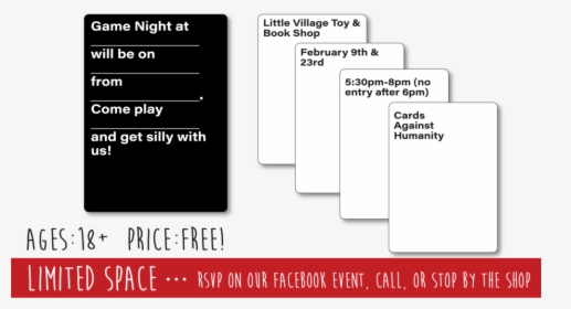 Cards Against Humanity Little Village Toy & Book Shop - Cards Against Humanity Age To Play, HD Png Download, Transparent PNG