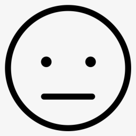 Smiley Face Sad Face Straight Face - Neutral Smiley Faces Clip Art Black And White, HD Png Download, Transparent PNG