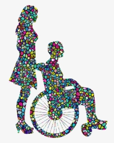 Line Art,art,disability - Clipart Wheelchair Transparent Background, HD Png Download, Transparent PNG