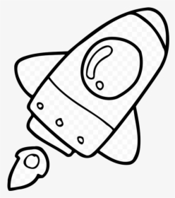 Rocket Clipart Black And White Uploaded By The Best - Clip Art Space Ship, HD Png Download, Transparent PNG