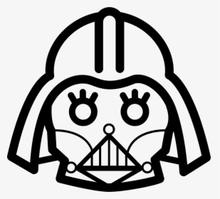 Darth Vader Frontal Head Outline - Dibujo Cara Darth Vader, HD Png Download, Transparent PNG