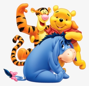 Image By Creative Commons - Winnie The Pooh Eeyore And Tiger, HD Png Download, Transparent PNG