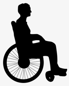 Wheelchair Disability Silhouette Man Old Age - Person In Wheelchair Clipart, HD Png Download, Transparent PNG