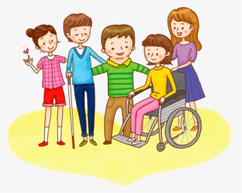 Transparent Handicap Clipart - Clip Art Kids Group Wheelchair, HD Png Download, Transparent PNG