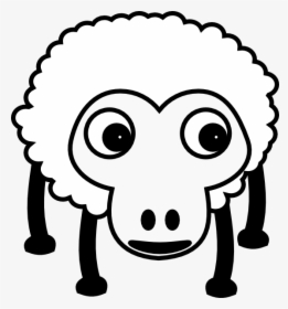Sheep Svg Clip Arts - ภาพ การ์ตูน สี ขาว, HD Png Download, Transparent PNG