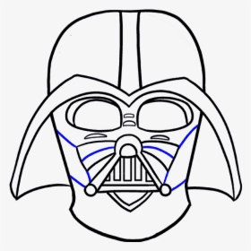 Darth Vader Dart Clipart Png - Darth Vader Mask Drawing, Transparent Png, Transparent PNG