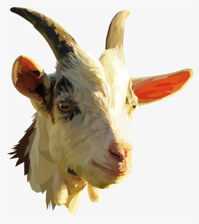 Goat Antelope,livestock,horn - Goat Head Transparent, HD Png Download, Transparent PNG