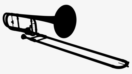 Trombone Silhouette - Trombone Silhouette Png, Transparent Png, Transparent PNG