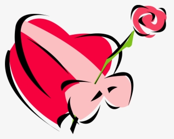 Rose Clipart Valentine S Day - Valentines Day Flower Clipart Png, Transparent Png, Transparent PNG