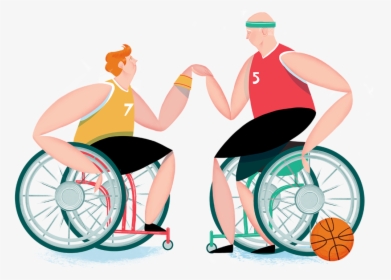 Drawing Disability Wheelchair - People In Wheelchairs Playing Basketball Clip Art, HD Png Download, Transparent PNG