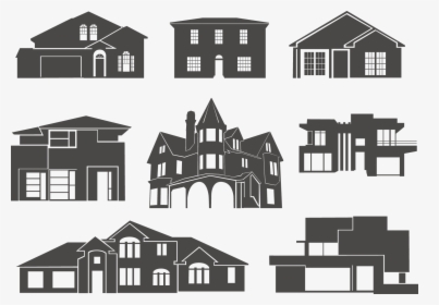 House Silhouette Building Clip Art - Free House Silhouette Vector, HD Png Download, Transparent PNG
