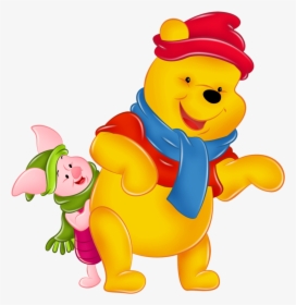 Winnie The Pooh In Winter, HD Png Download, Transparent PNG