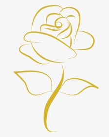 Golden Transparent Vector Clipart - Gold Rose Clip Art, HD Png Download, Transparent PNG