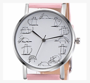 Cats Around The Clock Alloy Quartz Wrist Watch Wristwatch - Relojes Animados Para Mujer, HD Png Download, Transparent PNG