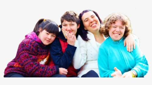 Image Of Four Young Women With A Developmental Disability - Group Of Disabled People, HD Png Download, Transparent PNG