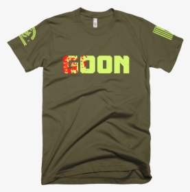 Blood Splatter Goon American Made Bright Green Goon - Green Grey Tshirt, HD Png Download, Transparent PNG