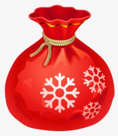 Transparent Christmas Red Santa Bag Png Clipart - Santa Bag Transparent Background, Png Download, Transparent PNG