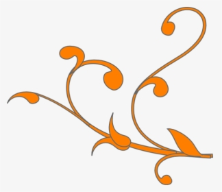 Wedding Swirl Clip Art At Clker - Swirl Line Png Orange, Transparent Png, Transparent PNG