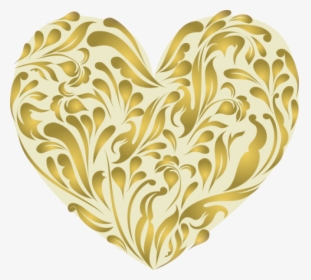No Background Clip Art - Golden Heart With Transparent Background, HD Png Download, Transparent PNG