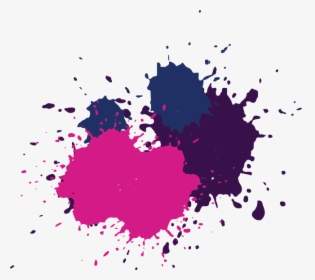 Pink Purple Blue Splash Brush - Illustration, HD Png Download, Transparent PNG