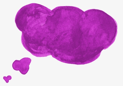 7 Purple Watercolor Speech Bubble - Watercolor Speech Bubble Purple, HD Png Download, Transparent PNG