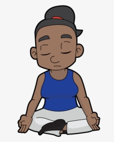 Black Man Sit Cartoon, HD Png Download, Transparent PNG