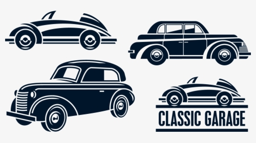 Classic Car Vintage Retro-style Automobile - Classic Car Silhouette Vector, HD Png Download, Transparent PNG