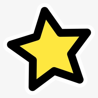 Estrellas, Favorito, Amarillo, Icono - Yellow Star With Black Outline, HD Png Download, Transparent PNG