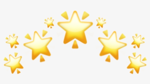 #star #stars #emoji #crown #yellow #re100horneado #estrellas - Illustration, HD Png Download, Transparent PNG