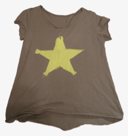 Camiseta Verde Militar Con Estrella Amarilla - Star, HD Png Download, Transparent PNG