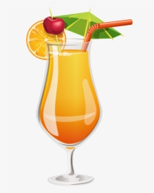 Orange Cocktail Png Free - Cocktail Clipart Png, Transparent Png, Transparent PNG