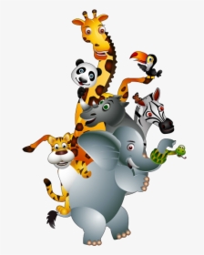 Desenhos Coloridos De Safari - Clip Art Group Of Animals, HD Png Download, Transparent PNG
