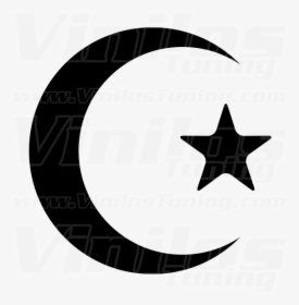 Transparent Crescent Moon Clipart Black And White - Sunni And Shiite Symbols, HD Png Download, Transparent PNG