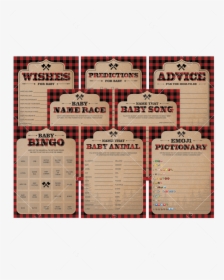Boy Baby Shower Games Lumberjack Themed By Littlesizzle - Poster, HD Png Download, Transparent PNG