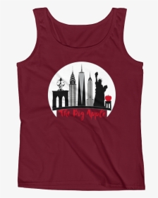 New York City The Big Apple Ladies - Active Tank, HD Png Download, Transparent PNG