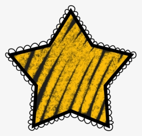 Chalk Star Png - Polka Dot Star Clipart, Transparent Png, Transparent PNG